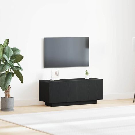 Meuble TV-Banc TV-Meuble Télé Chêne noir 100 x 35 x 40 cm Bois d'ingénierie 239892 (1/5)
