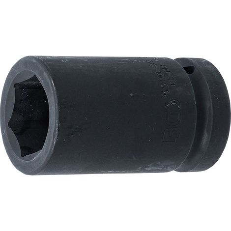 BGS Kraft-Steckschlüssel-Einsatz Sechskant tief Antrieb Innenvierkant 25 mm (1") SW 32 mm - 5500-32