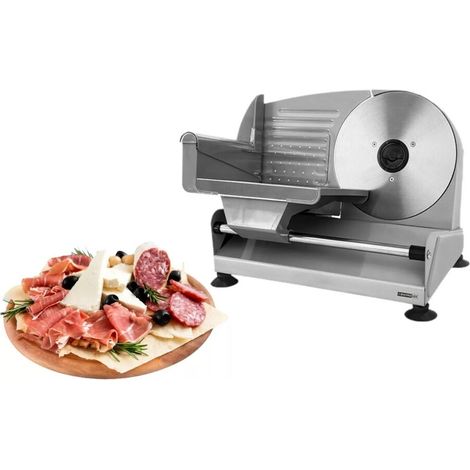 TrAdE Shop Traesio - Affettatrice Elettrica 200w Affetta Taglia Salumi Pane Formaggio Lama 19cm Casa In Acciaio -