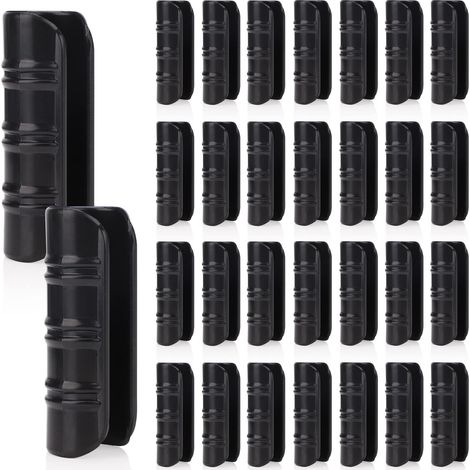 30 PCS Jardin Bâtiments Tube Clip, Clips en Plastique pour Serre Film Clip Tube Serrage Connecteur Kit, pour Serre Bannière Cadre Abris Noir 25mm (1/5)