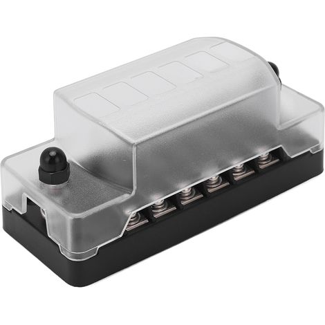 Bloc de fusibles étanche 6 positions avec capot transparent pour véhicules et bateaux 12V-24V (1/5)
