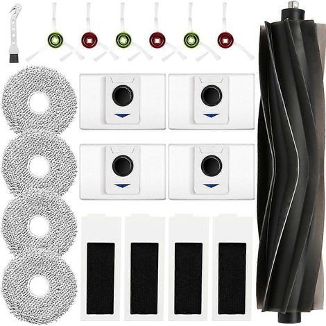 Pièces de rechange pour aspirateur Ecovacs Deebot T20 OMNI/T20/T20 Max/T20 Pro : brosse latérale principale, lingette de nettoyage. (1/5)
