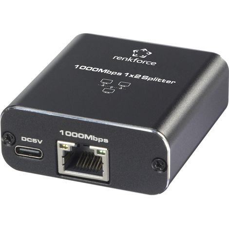Renkforce RF-6739678 RF-GES-200 Switch réseau RJ45 2 ports alimentation USB (1/4)