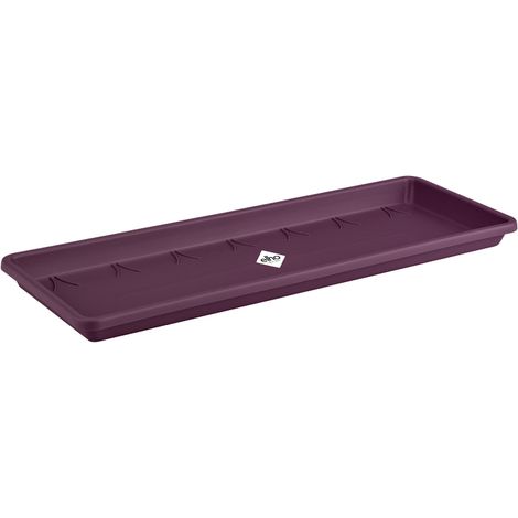 Elho Barcelona Trough Saucer 90 Porpora acero Sottovaso Rettangolare