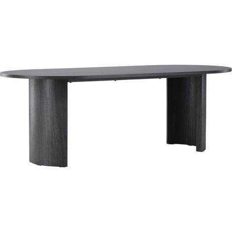 Table à Manger Design "Grundsund" 220cm Noir (1/5)