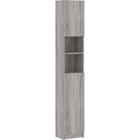 Maison Exclusive - Badezimmerschrank Grau Sonoma 32x25,5x190 cm H (1/5)