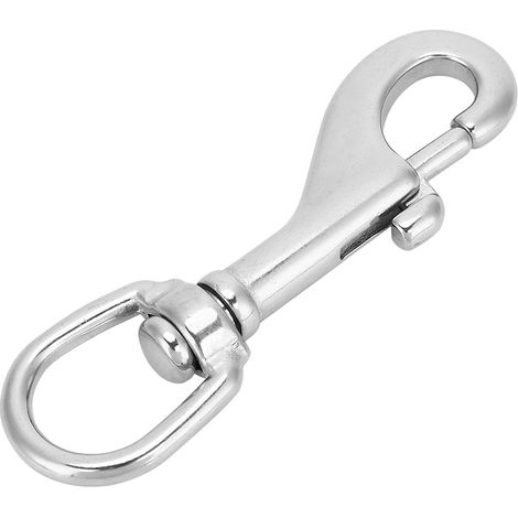 Karabinerhaken aus Edelstahl 316 mit drehbarem Ösenverschluss für Gurte, Taschen und Tauchausrüstung (65 mm) (1/5)