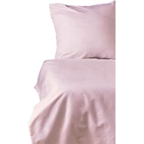 Set di biancheria da letto - 1 copripiumino 220 x 240 cm + 2 federe 60 x 60 cm - Satinato 100% cotone - Rosa (1/5)