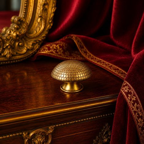 Ouvre&Déco - Bouton de meuble CERSEI en métal doré – 37 x 25 mm – Style antique (1/5)