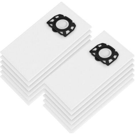 12 sacs pour aspirateur compatibles avec Kärcher KFI 357 WD2 Plus WD3 KWD1 KWD2 KWD3 MV3 WD3.200-WD3.800M SE 4001 SE 4002, sac filtrant de rechange 2.863-314.0 (1/5)