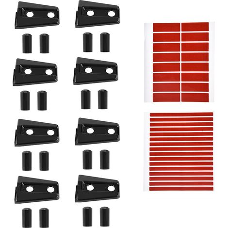 Jeffergarden Cache-charnières de portière de voiture, 8 pièces en ABS noir brillant anti-usure, remplacement pour Jeep Wrangler JK 2007-2018 (1/5)