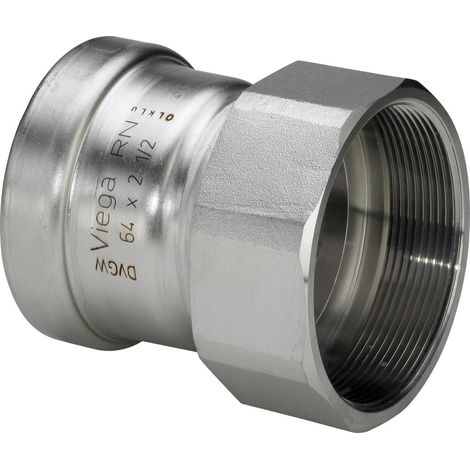 Viega Sanpress Inox XL-Pieza de transición, d 64,0mm, Rp 21/2 Acero inoxidable Modelo 2312XL, 619954