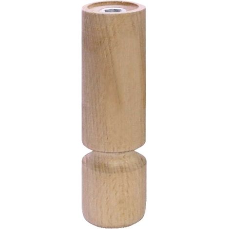 Piede in legno serie "Birillo" - Ø 40 - H.180 mm. - grezzo (1/2)