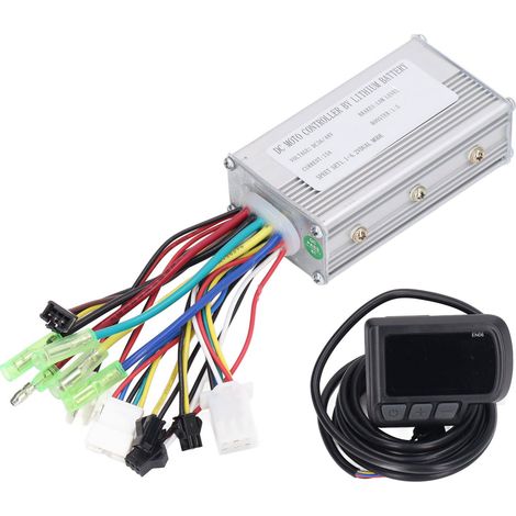 Kit de contrôleur de moteur sans balais 15 A 36 V 48 V avec écran LCD EN06, interface USB et panneau de commande pour vélos électriques, compatible avec les moteurs de 250 W et 350 W. (1/5)