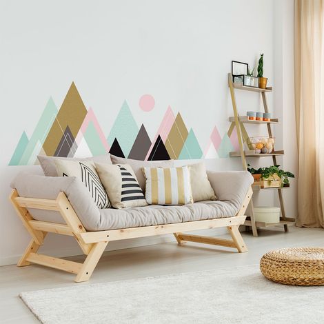 Stickers muraux - Décoration chambre salon - Autocollant Sticker mural géant montagnes scandinaves ARDENNA - 60x90cm (1/5)