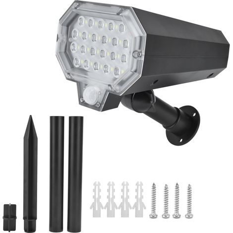 Lumière solaire de pelouse 160° détection humaine rotative automatique 22LED lampe murale de jardin (1/5)