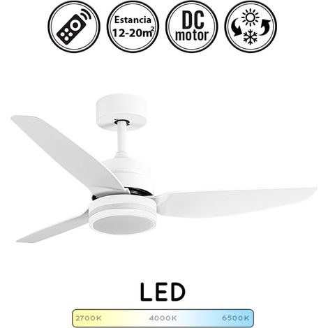 Ventilador Dc Jarama 20w Blanco 3asp.6velocidades 3000-4000-6500k 2350lm Remoto,memoria,temperatura 112d (1/4)