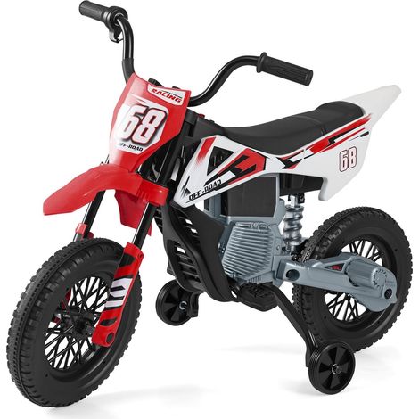 12V Kinder-Elektromotorrad mit abnehmbaren Stützrädern