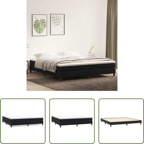 vidaXL Matratze -  Boxspringbett ohne Matratze Schwarz 200x210 cm Samt