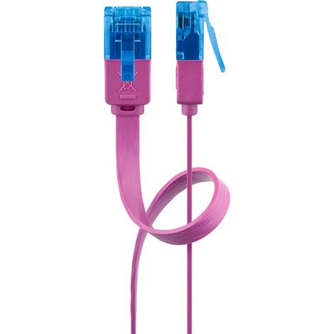 Goobay RJ-45 CAT 6a 0.5m cable de red Magenta 0,5 m Cat6a U/UTP (UTP)