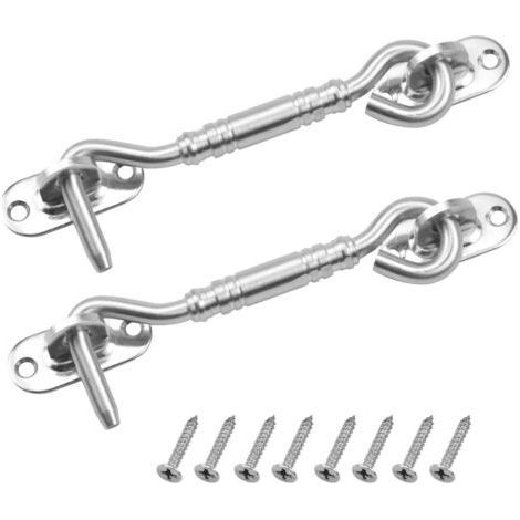 2pcs Acsergery Gift 4 Inch Inox Cabin Hook And Eye Lock Latch For (1/5)