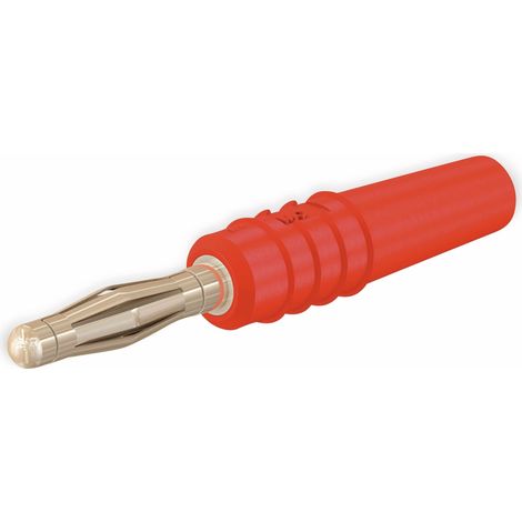 Fiche lamelle STÄUBLI SLS205-L, 2 mm, plaquée or, rouge (1/2)