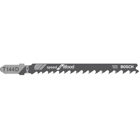 Lama da seghetto alternativo T 144 D Speed per legno, confezione da 25