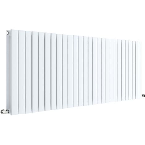 Balterley Edingale Square Horizontal Double Panel Radiator, 600mm x 1572mm - Satin White