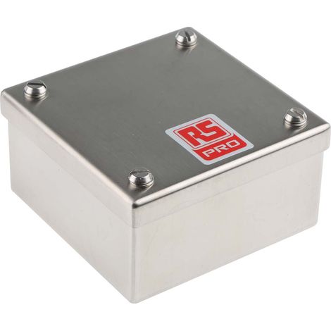 Boîte de dérivation, Acier inoxydable 304 Satiné, 100mm x 100 mm, Profondeur 50mm ( Prix pour 1 ) (1/3)