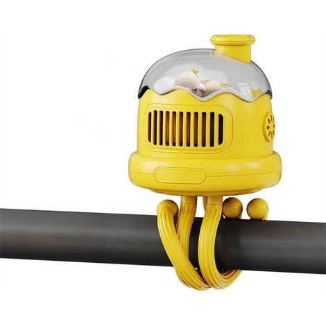 Tragbarer Oktopus-Ventilator – Gelb – Kinderwagenventilator – Leiser 3-stufiger Ventilator (1/5)