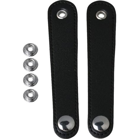 Sangles à soufflet noires avec boucles de 10 cm pour accordéon (lot de 2)