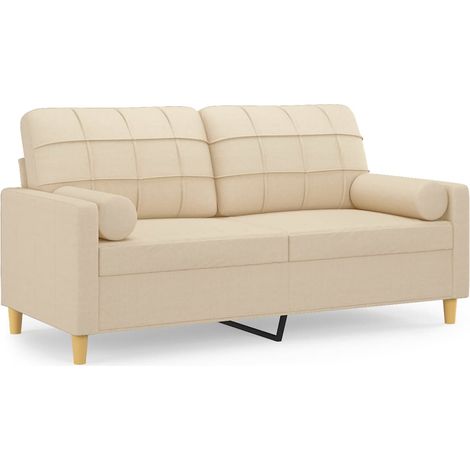 Maison Exclusive - Divano a 2 Posti con Cuscini Crema 140 cm in Tessuto