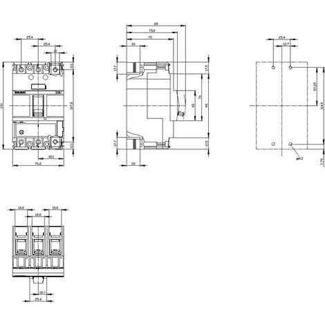 [NEUWERTIG] B-Ware Siemens Leistungsschalter Schalter 3VA1196-4EE36-0AA0 Einstellbereich 11-16A (1/2)