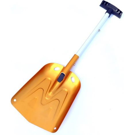 Pelle à neige amovible dorée, en alliage d'aluminium antirouille avec manche étanche, idéale pour le camping, les motoneiges et les voitures (1 pièce - Or) (1/5)