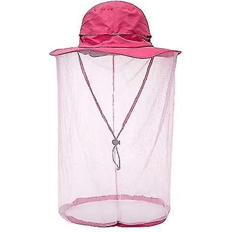 Chapeau à voile d'apiculteur, bonnet en filet, casquette d'apiculteur, rose rouge (1/5)