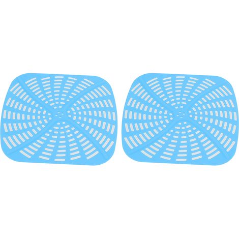 Lot de 2 tapis de cuisson réutilisables en silicone résistant aux rayures pour friteuse Ninja Foodi AG301 (bleu).