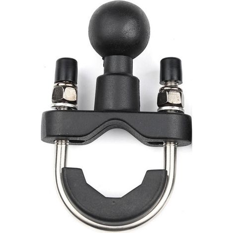 Modification pour rétroviseur tubulaire de moto, support de téléphone portable à rotule fixe, antivol en U pour guidon (1/5)