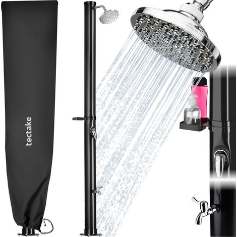 Douche solaire écologique résistante en plastique noir 20 L