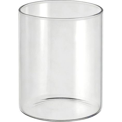 Vase cylindrique moderne en verre transparent de 10,2 cm de haut, pour fleurs, bouquets, bougeoirs pour mariage, maison, bureau (1/5)