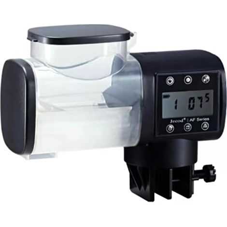 Distributeur Automatique de Nourriture pour Poissons, 100g Distributeur Nourriture Poisson pour Aquarium, Minuterie, Alimentation Automatique pour Les Vacances de Fin de Semaine (1/5)