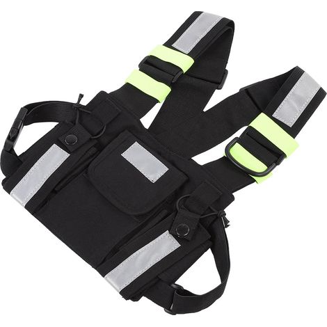 Harnais tactique TYT pour radio, sac de poitrine, pochette réfléchissante jaune pour talkie-walkie (1/5)
