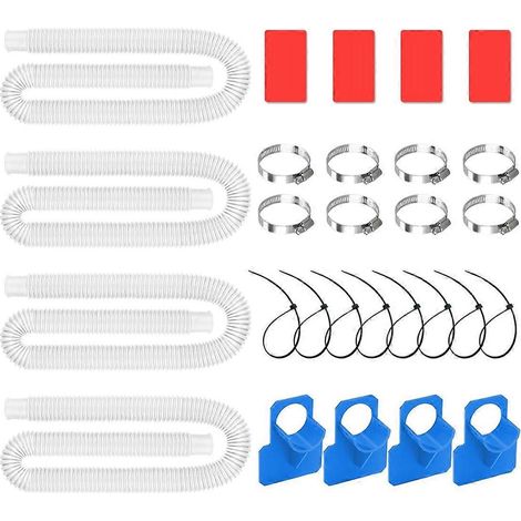 Tuyau de rechange pour pompe de piscine et supports de tuyaux de piscine, accessoire de piscine, blanc (1/5)