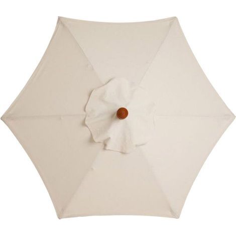 Housse de rechange pour parasol 2,7M avec 6 baleines, imperméable et anti-UV, couleur beige (1/5)