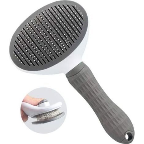 Brosse Chat Brosse Chien,Autonettoyante Toilettage Massante Peigne,Enlèvement Efficace des Poils Morts et Poils Tomentose, Adapt (1/4)