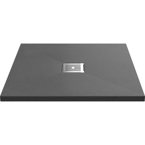 Nuie Slimline Grey Slate Effect Square Shower Tray 900mm x 900mm (1/5)