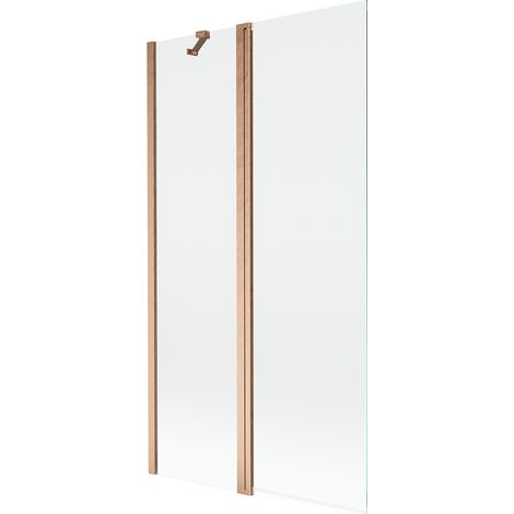 Mexen Mist mampara de ducha 2 alas 100 x 150 cm, transparente, cobre cepillado - 8A9-100-011-65-00 (1/5)
