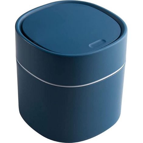 Poubelle écologique pour le bureau - Mini poubelle - Convient pour le bureau et la cuisine - Poubelle de bureau - Design moderne - Multifonctionnelle - Facile à nettoyer - Poubelle portable - Blauw (1/5)