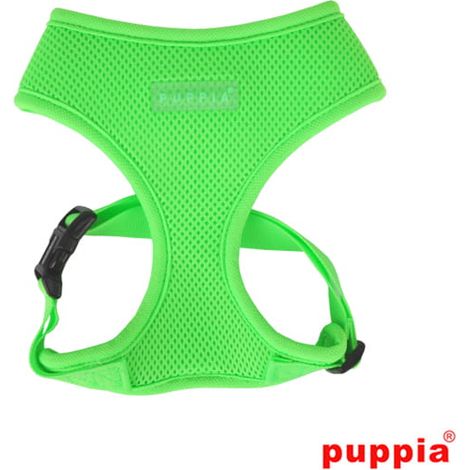 Harnais souple vert fluo PUPPIA pour chien ou chat. Choisissez la taille : S (1/5)