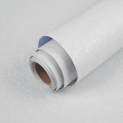 Rollo de papel pintado autoadhesivo impermeable de 40x300cm, blanco