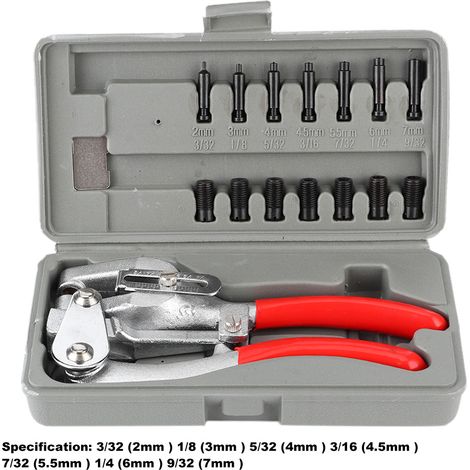 16 pinces à poinçonner multifonctions, outils manuels pour métaux, laiton, caoutchouc, bracelets de montre, cuir et plastique (1/5)